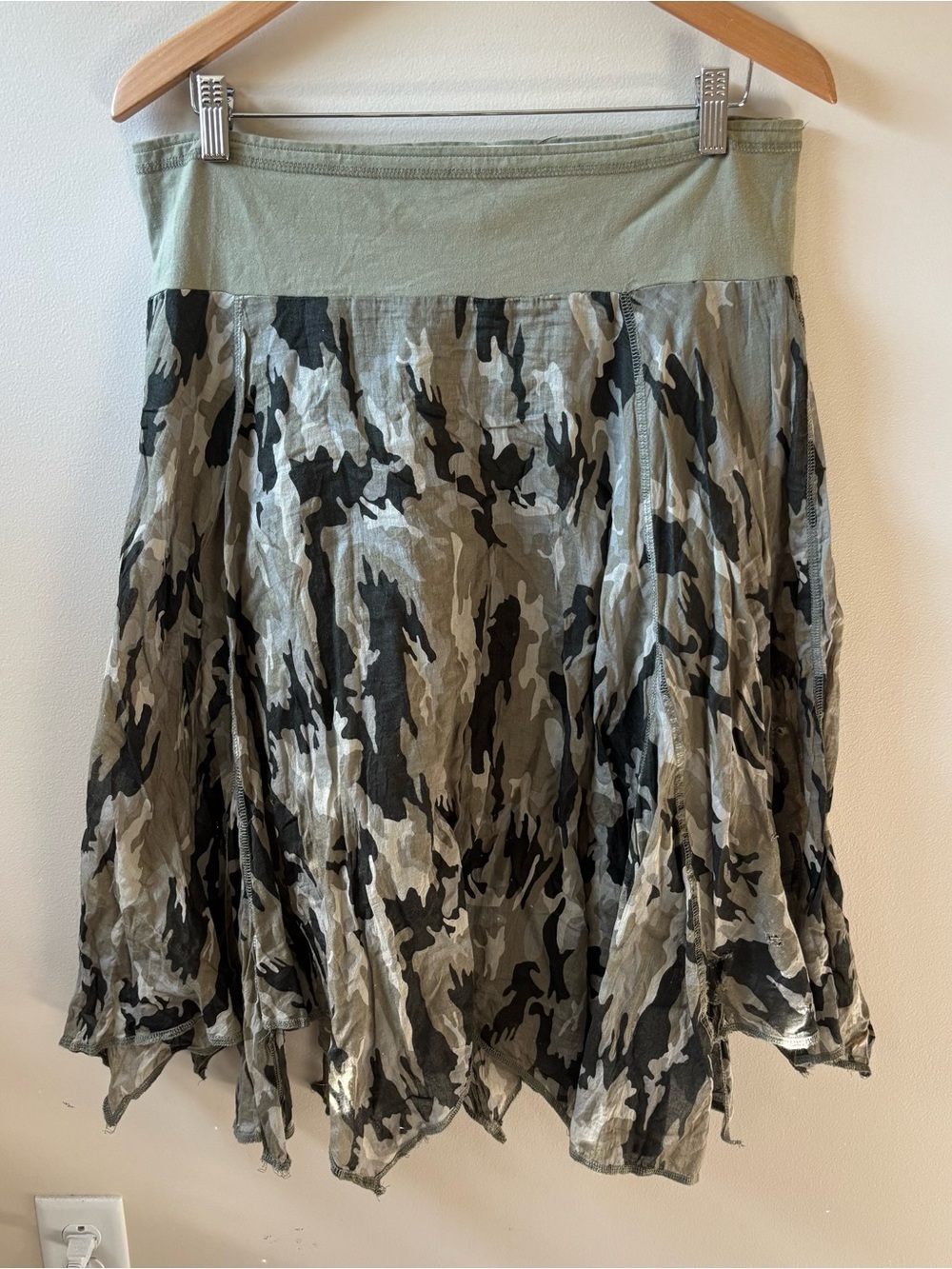Y2K Fire Los Angeles Camo Fairy Hem Skirt